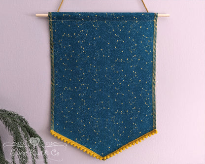 Astrology Mysteries - Fabric Pin Banner Display with Pompom Trim