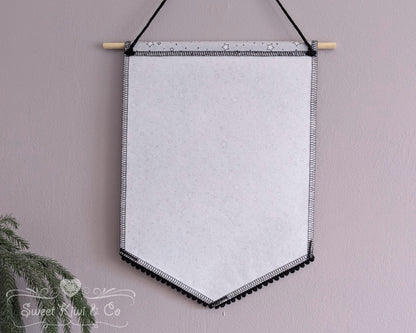 Dreamy Pastel Stars - Fabric Pin Banner Display with Pompom Trim