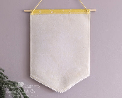 Pastel Bubbles- Fabric Pin Banner Display with Pompom Trim